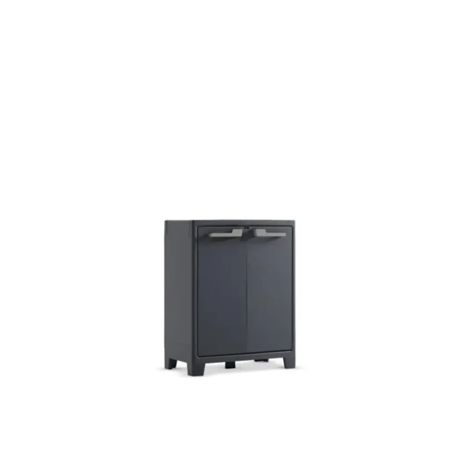 Keter Moby lage kast - 2 planken - 80x44x100 cm - Antraciet
