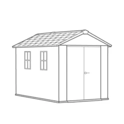 Keter Newton 7511 Tuinhuis - 350x230x246cm - Grijs