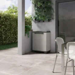 Keter Planet Lage Opbergkast - 68x39x90cm - Grijs/Zwart