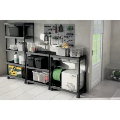 Keter Plus Shelf 90/5 - 5 Planken - 90x40x182cm - Zwart