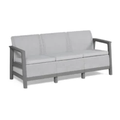 Keter Scandi Linea 3-zits Loungebank - Lichtgrijs