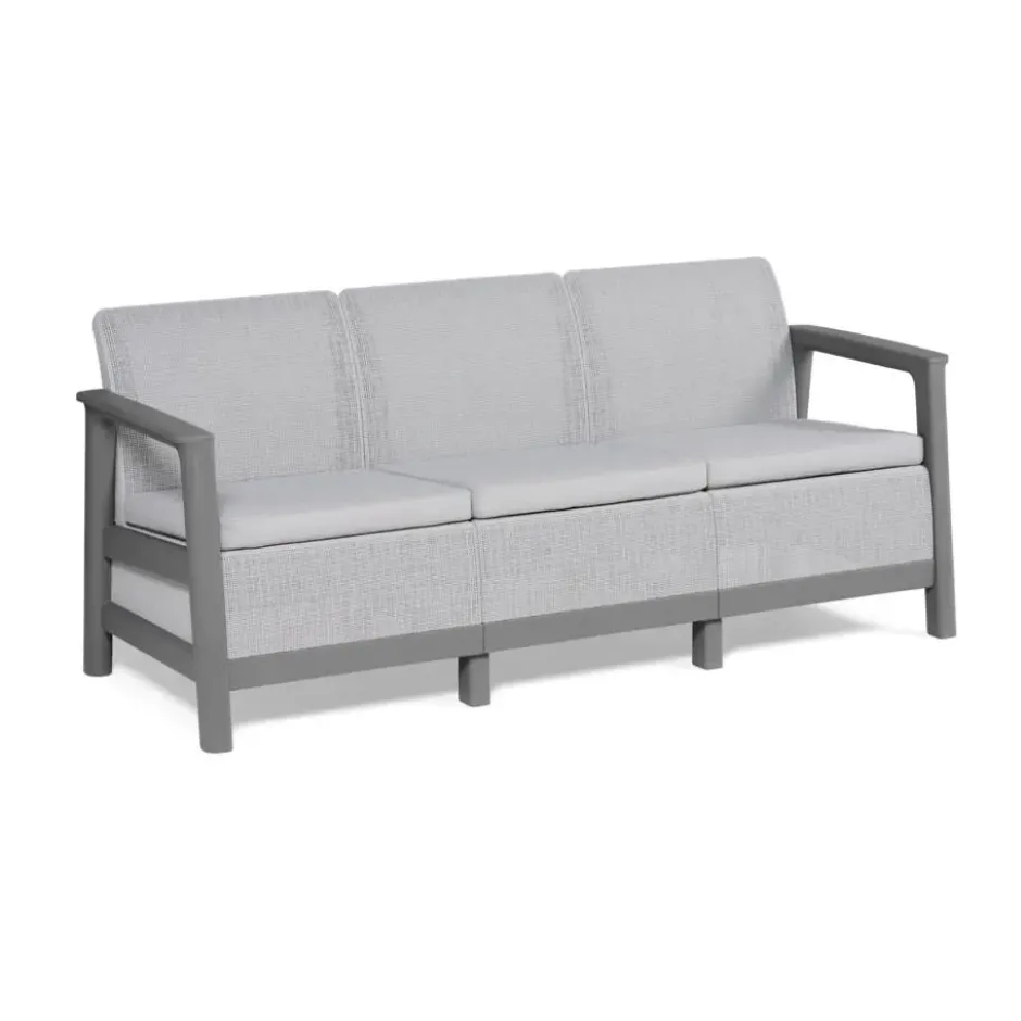 Keter Scandi Linea 3-zits Loungebank - Lichtgrijs
