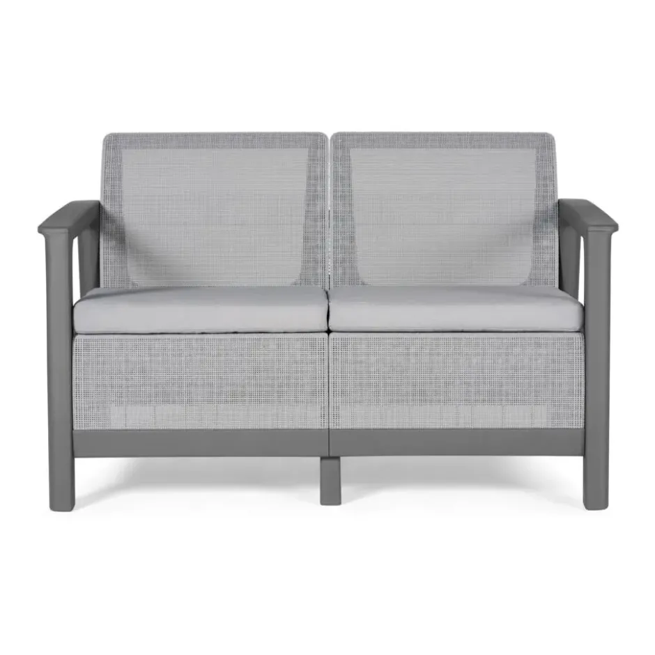 Keter Scandi Linea 2-zits Loungebank - Lichtgrijs