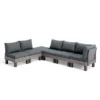 Keter Signature Elements Loungeset 6 personen - met groene kussens - Cappuccino
