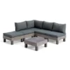 Keter Signature Elements Loungeset 5 personen - met groene kussens - Cappuccino