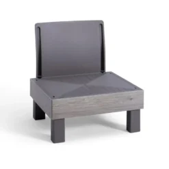 Keter Signature Elements Tuinstoel - met groene kussens - Cappuccino/Ashwood