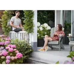 Keter Troy Adirondack Tuinstoel - 81x93x96,5cm - Grijs