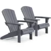 Keter Troy Adirondack Tuinstoel - set van 2 - 81x93x96.5cm - Lichtgrijs