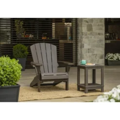 Keter Troy Adirondack Tuinstoel - set van 2 - 81x93x96.5cm - Lichtgrijs