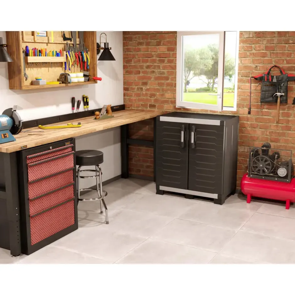 Keter XL Garage Lage Kast - 1 Plank - 89x54x99 cm - zwart