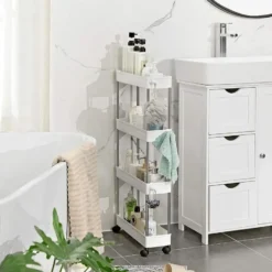 Keuken trolley met 4 etages - Wit
