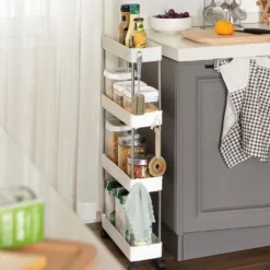 Keuken trolley met 4 etages - Wit