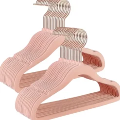 Kinder Kledinghangers - Set van 30 - Fluweel - Rose