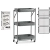 Kinvara Keuken/badkamer trolley - L45 x B30 x H78 cm - grijs - metaal