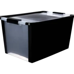 Kis Bi Opbergbox L - 40L - zwart/transparant