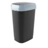 Kis Dual Swing Prullenbak L - 50L - zwart/grijs