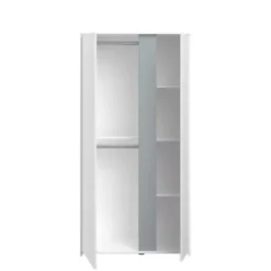 Kledingkast Bobby 2-deurs - wit - 182x90x51 cm