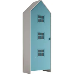 Kledingkast Casami Bruges - blauw - 58x37x172 cm