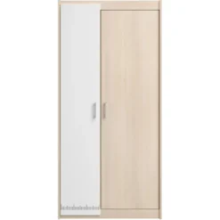 Kledingkast Charly 2-deurs - acaciakleur - 180x85x52 cm