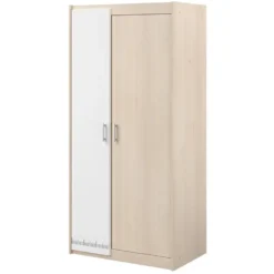 Kledingkast Charly 2-deurs - acaciakleur - 180x85x52 cm