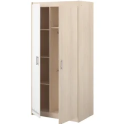 Kledingkast Charly 2-deurs - acaciakleur - 180x85x52 cm