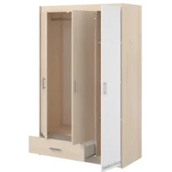 Kledingkast Charly 3-deurs - acaciakleur - 180x112x52 cm