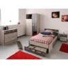 Kledingkast Fabric - eikenkleur/grijs - 181,5x101,4x50,5 cm