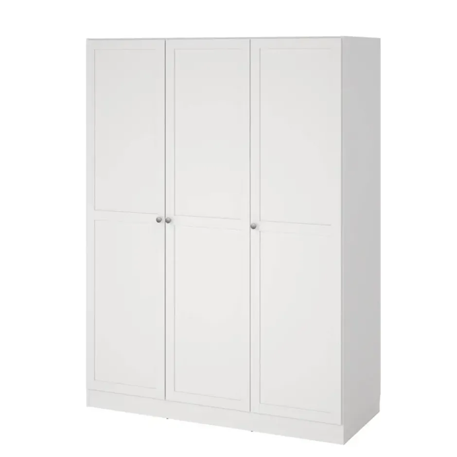 Kledingkast Lynn 3-deurs - wit - 200x147x62 cm