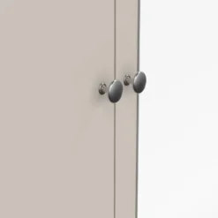 Kledingkast Madeira 3-deurs met spiegel - greige - 199x150x58 cm