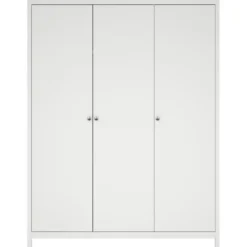Kledingkast Madeira 3-deurs - wit - 199x150x58 cm
