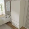 Kledingkast Maja 2-deurs met 2 laden - kashmir - 195x80x52 cm