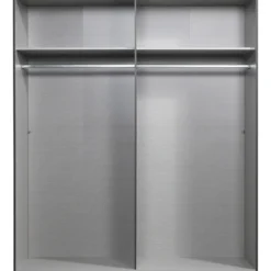 Kledingkast Milaan 4-deurs- grafiet - 208x180x58 cm