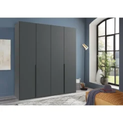 Kledingkast Milaan 4-deurs - grafiet - 236x180x58 cm