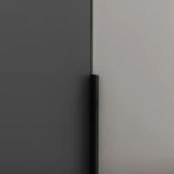 Kledingkast Milaan 4-deurs - grafiet/greige - 208x180x58 cm