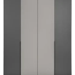 Kledingkast Milaan 4-deurs - grafiet/greige - 208x180x58 cm