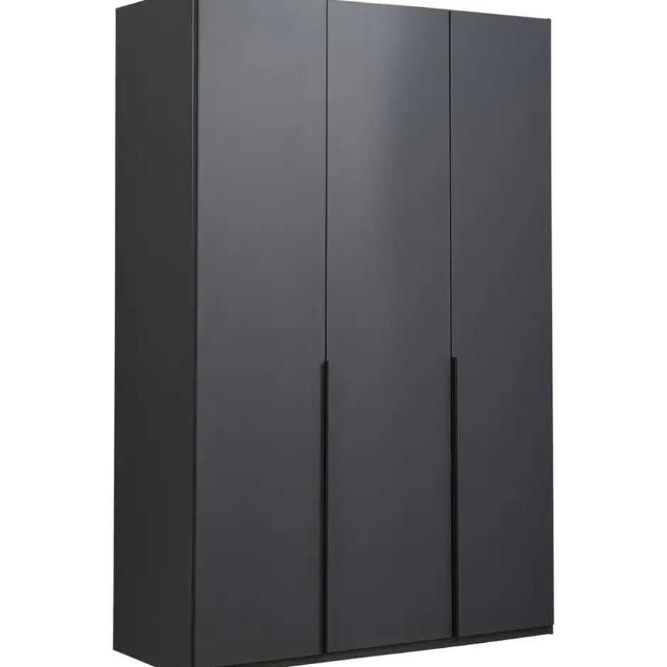 Kledingkast Milaan 3-deurs- grafiet - 208x135x58 cm
