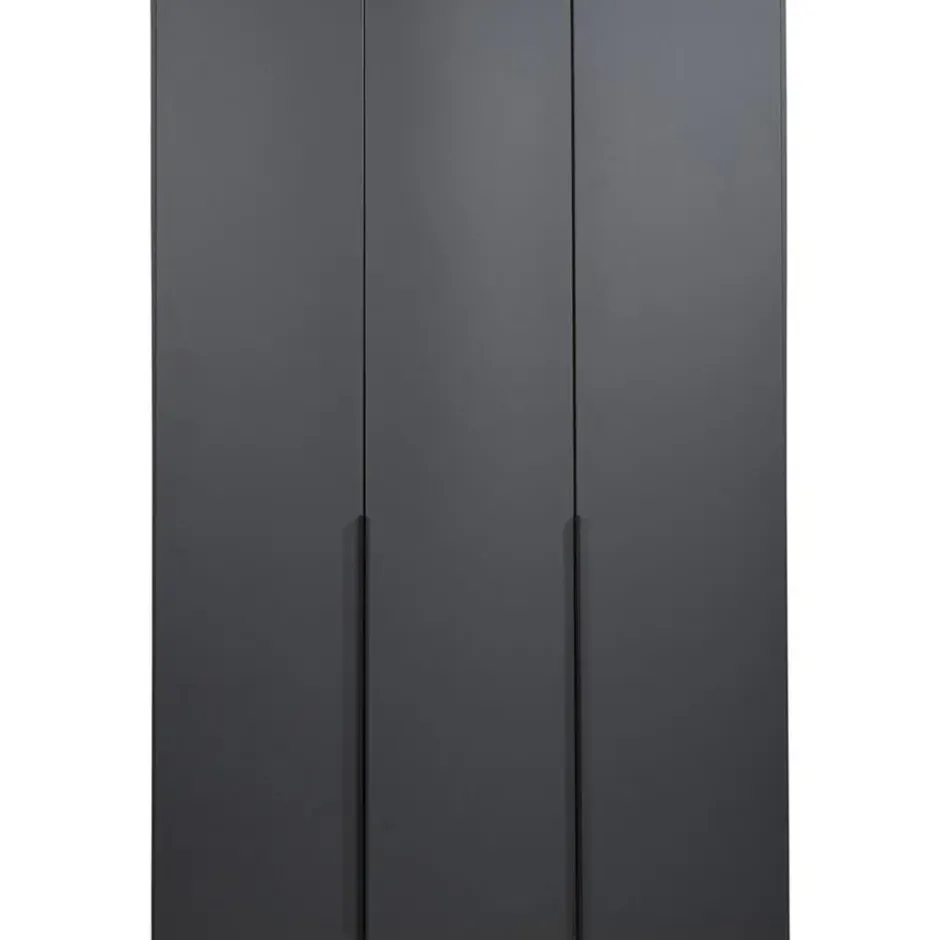 Kledingkast Milaan 3-deurs- grafiet - 208x135x58 cm