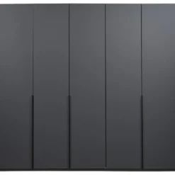 Kledingkast Milaan 5-deurs - grafiet - 208x225x58 cm