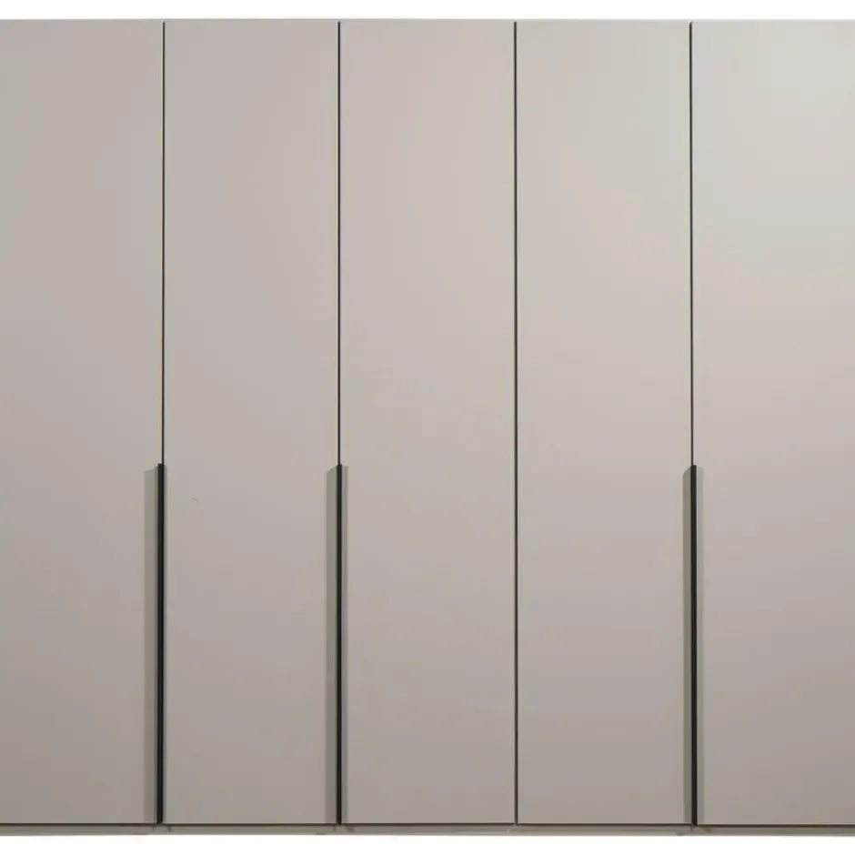Kledingkast Milaan 5-deurs - greige - 208x225x58 cm