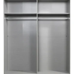 Kledingkast Milaan 4-deurs - greige - 208x180x58 cm