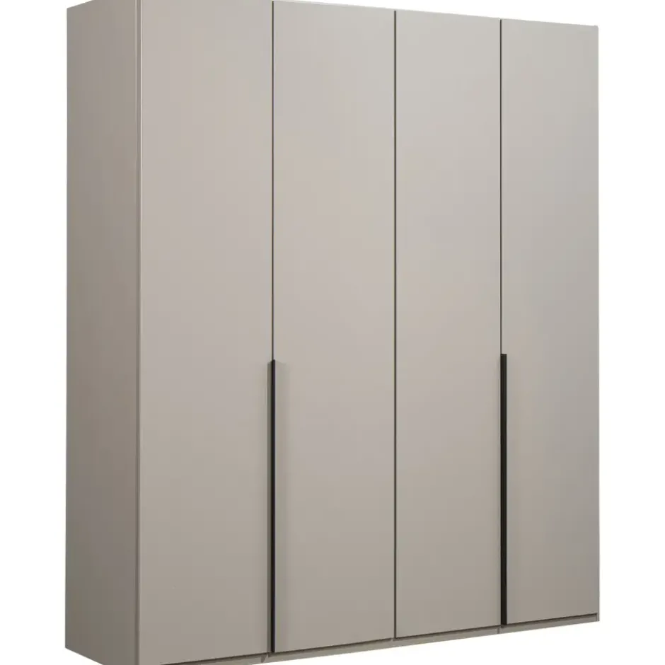 Kledingkast Milaan 4-deurs - greige - 208x180x58 cm