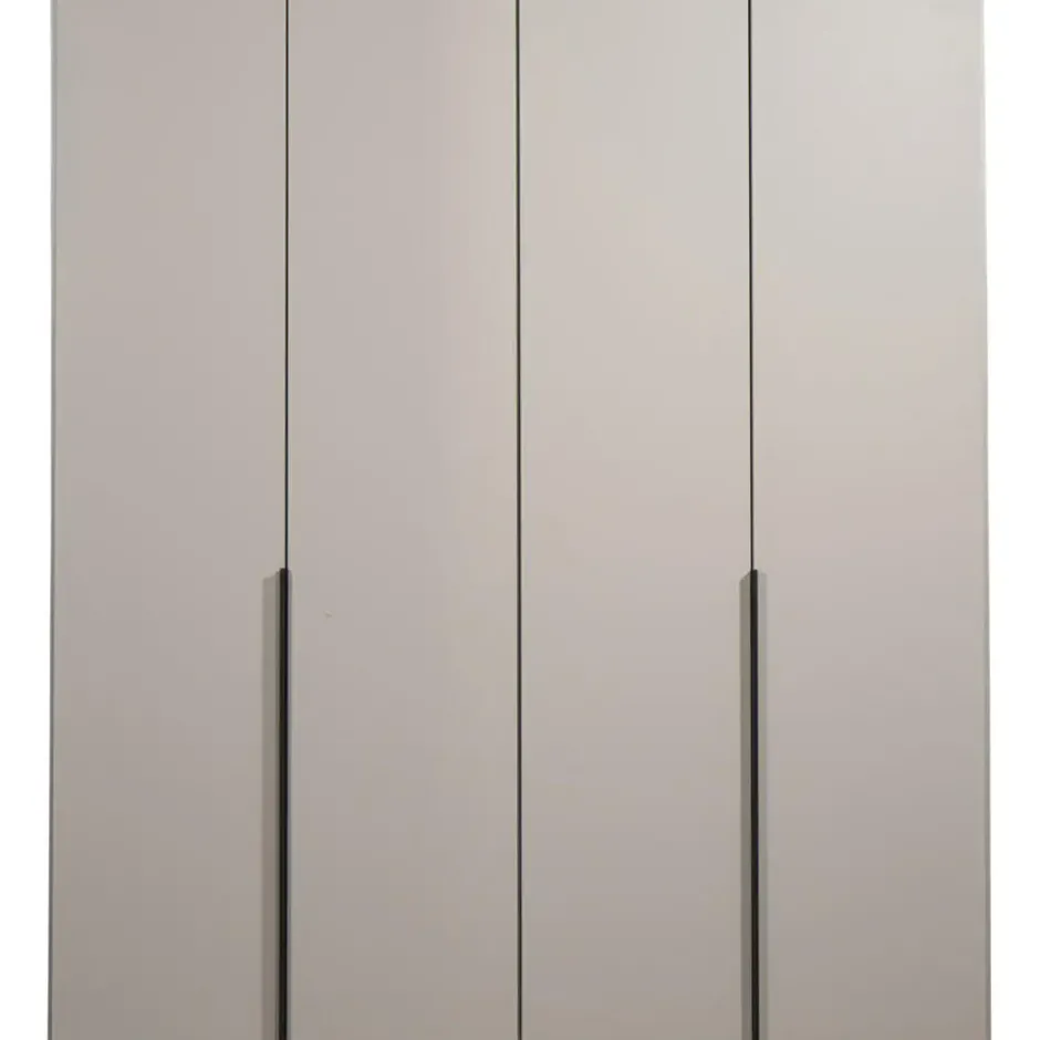 Kledingkast Milaan 4-deurs - greige - 208x180x58 cm