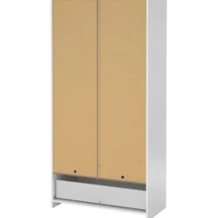 Kledingkast Naia 2-deurs - hoogglans wit - 50x99x201 cm