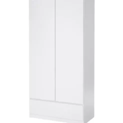 Kledingkast Naia 2-deurs - hoogglans wit - 50x99x201 cm