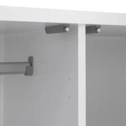 Kledingkast Naia 2-deurs - hoogglans wit - 50x99x201 cm