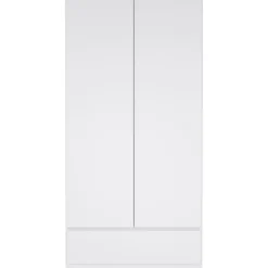 Kledingkast Naia 2-deurs - hoogglans wit - 50x99x201 cm
