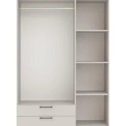 Kledingkast Penrith 3 deurs - greige - 204x145x58 cm
