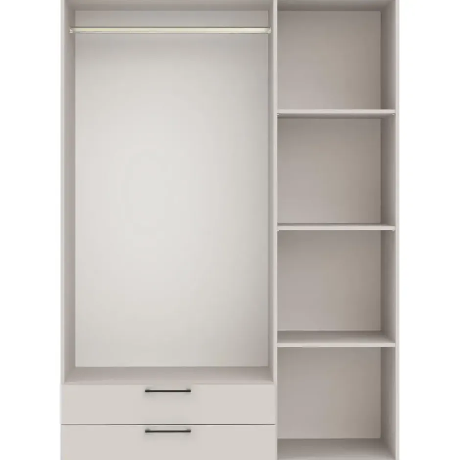 Kledingkast Penrith 3 deurs - greige - 204x145x58 cm