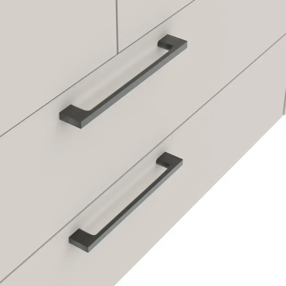 Kledingkast Penrith 4 deurs - greige - 204x181x58 cm