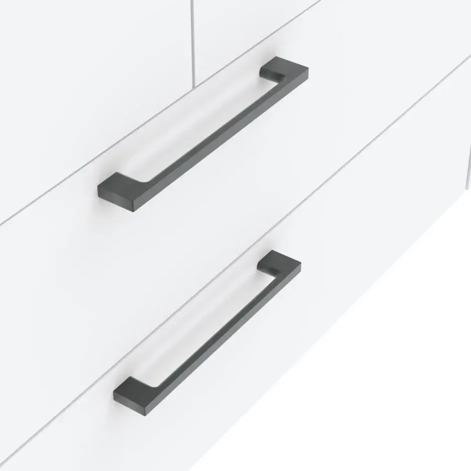 Kledingkast Penrith 3 deurs - wit - 204x145x58 cm
